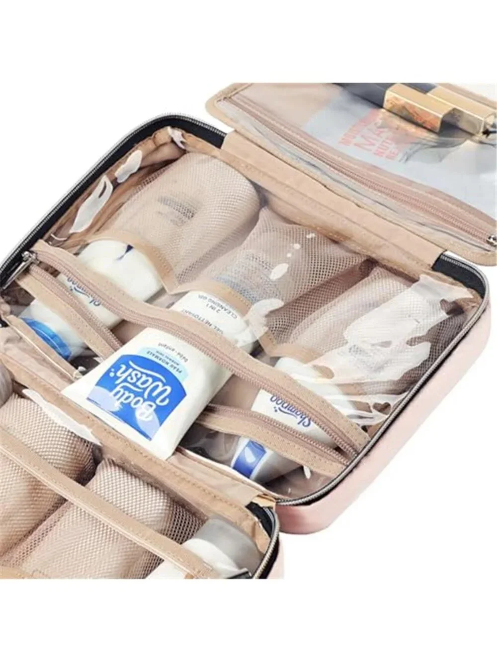 Travel Toiletry Bag for women, Portable Hanging Organizer for Travel-Sized